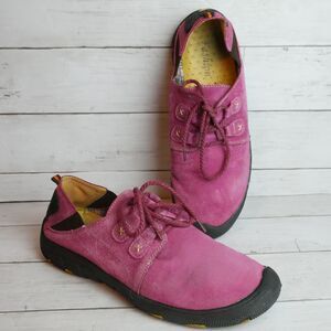 Bifini Size 44 (10.5 Men / 11.5 Women ) Suede Oxford Casual Shoes Lace Flats